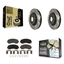 Charger l'image dans la galerie, Front Coat Drill Slot Disc Brake Rotor Ceramic Pad Kit For INFINITI Q50 QX50 Q60