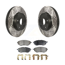 Charger l&#39;image dans la galerie, Front Drilled Slot Disc Brake Rotors Ceramic Pad Kit For 2015 Subaru Legacy 2.5L