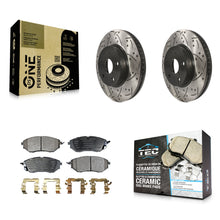 Load image into Gallery viewer, [Front] 2015 Subaru Legacy 2.5L Performance Drilled &amp; Slotted Brake Rotor &amp; Ceramic Pads Kit For Max Braking