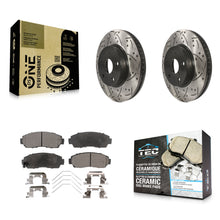 Charger l'image dans la galerie, [Front] 2016-2019 Subaru Legacy 2.5L Performance Drilled &amp; Slotted Brake Rotor &amp; Ceramic Pads Kit For Max Braking