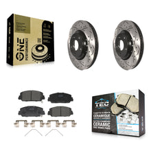 Load image into Gallery viewer, Front Drilled Slot Brake Rotors Ceramic Pad Kit For Honda Civic Accord Acura ILX