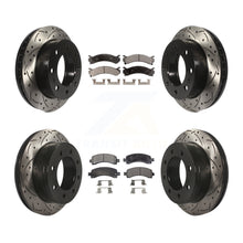 Load image into Gallery viewer, Front Rear Drill Slot Brake Rotor Ceramic Pad Kit For Chevrolet Express 2500 GMC