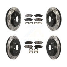 Load image into Gallery viewer, Front Rear Drilled Slot Brake Rotor &amp; Ceramic Pad Kit For Chevrolet Traverse GMC