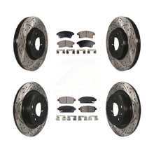 Load image into Gallery viewer, [Front+Rear] 2012-2013 Buick Verano Performance Drilled &amp; Slotted Brake Rotor &amp; Ceramic Pads Kit For Max Braking