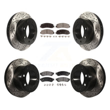 Load image into Gallery viewer, Front Rear Drill Slot Brake Rotors Ceramic Pad Kit For Ford F-250 Super Duty 4WD