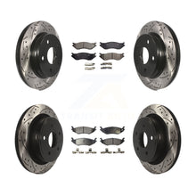 Load image into Gallery viewer, Front Rear Coated Drill Slot Disc Brake Rotor Ceramic Pad Kit For Dodge Ram 1500