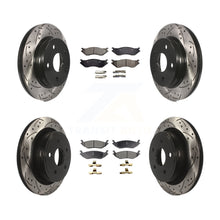 Charger l'image dans la galerie, Front Rear Drilled Slot Brake Rotor &amp; Ceramic Pad Kit For Dodge Durango Ram 1500