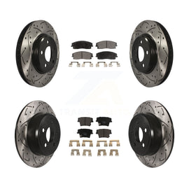 Front Rear Drill Slot Brake Rotor Ceramic Pad Kit For Dodge Charger Chrysler 300