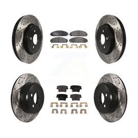Front Rear Drill Slot Brake Rotor Ceramic Pad Kit For Chrysler 300 AWD with 3.5L