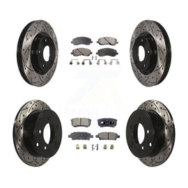 Front Rear Drill Slot Brake Rotor Ceramic Pad Kit For Jeep Patriot Dodge Compass