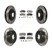 Load image into Gallery viewer, Front Rear Drill Slot Disc Brake Rotors Ceramic Pad Kit For Mitsubishi Outlander