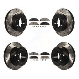 Front Rear Drilled Slot Brake Rotor Ceramic Pad Kit For Ram 2500 3500 1500 Dodge