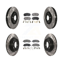 Load image into Gallery viewer, [Front+Rear] 2013-2016 Dodge Dart Performance Drilled &amp; Slotted Brake Rotor &amp; Ceramic Pads Kit For Max Braking