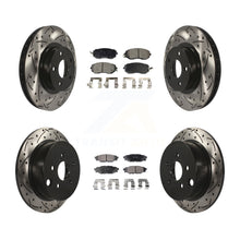 Charger l'image dans la galerie, Front Rear Coated Drill Slot Disc Brake Rotor Ceramic Pad Kit For Subaru Impreza