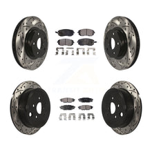 Load image into Gallery viewer, Front Rear Coated Drill Slot Disc Brake Rotor Ceramic Pad Kit For Subaru Impreza