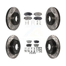 Load image into Gallery viewer, Front Rear Drill Slot Disc Brake Rotor Ceramic Pad Kit For Honda Civic Acura ILX