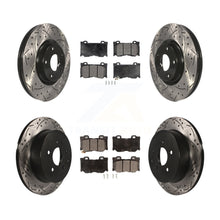Charger l'image dans la galerie, Front Rear Drill Slot Brake Rotors Ceramic Pad Kit For 17-18 INFINITI Q70 Hybrid