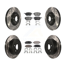 Load image into Gallery viewer, Front Rear Coated Drill Slot Disc Brake Rotors Ceramic Pad Kit For Nissan Murano