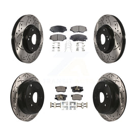 [Front+Rear] 2005-2006 Honda CR-V Performance Drilled & Slotted Brake Rotor & Ceramic Pads Kit For Max Braking