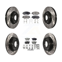 Charger l'image dans la galerie, Front Rear Drill Slot Disc Brake Rotor Ceramic Pad Kit For Honda Civic Acura ILX