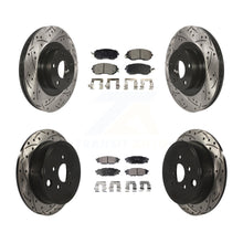 Load image into Gallery viewer, Front Rear Drilled Slot Brake Rotor &amp; Ceramic Pad Kit For Subaru Impreza Outback