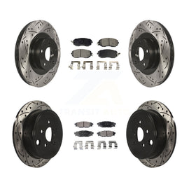 Front Rear Drilled Slot Brake Rotor & Ceramic Pad Kit For Subaru Impreza Outback