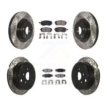 Load image into Gallery viewer, Front Rear Drilled Slot Brake Rotors Ceramic Pad Kit For Subaru Outback Forester