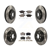 Load image into Gallery viewer, Front Rear Drilled Slot Brake Rotors Ceramic Pad Kit For Volkswagen Jetta Beetle