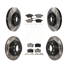 Load image into Gallery viewer, Front Rear Drilled Slot Brake Rotors Ceramic Pad Kit For Volkswagen Jetta Beetle