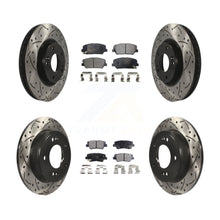 Load image into Gallery viewer, Front Rear Drill Slot Brake Rotor Ceramic Pad Kit For Hyundai Veloster Kia Forte