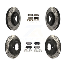 Load image into Gallery viewer, Front Rear Drilled Slot Disc Brake Rotor Ceramic Pad Kit For Kia Forte Forte5 SX