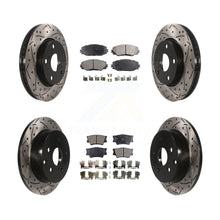 Load image into Gallery viewer, Front Rear Drilled Slot Brake Rotor Ceramic Pad Kit For Toyota RAV4 Lexus HS250h