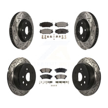 Load image into Gallery viewer, Front Rear Drill Slot Brake Rotors Ceramic Pad Kit For Lexus IS250 Base with RWD