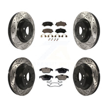 Charger l'image dans la galerie, Front Rear Drill Slot Disc Brake Rotors Ceramic Pad Kit For Mercedes-Benz GLK350