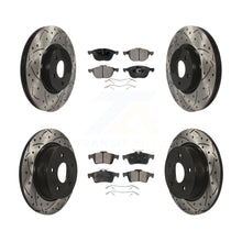 Load image into Gallery viewer, Front Rear Drill Slot Disc Brake Rotors Ceramic Pad Kit For Ford Transit Connect