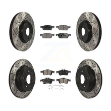 Load image into Gallery viewer, Front Rear Drilled Slot Disc Brake Rotor Ceramic Pad Kit For Ford Escape Transit