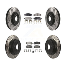Load image into Gallery viewer, Front Rear Drill Slot Brake Rotors Ceramic Pad Kit For Honda Pilot Acura MDX ZDX