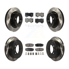 Charger l'image dans la galerie, Front Rear Drill Slot Brake Rotor Ceramic Pad Kit For Toyota Tundra Sequoia Land