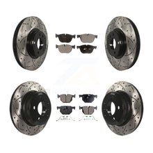 Load image into Gallery viewer, Front Rear Coated Drilled Slotted Disc Brake Rotor Ceramic Pad Kit For BMW X5 X6