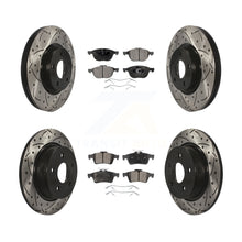 Charger l'image dans la galerie, Front Rear Drilled Slot Disc Brake Rotor &amp; Ceramic Pad Kit For Ford Escape C-Max