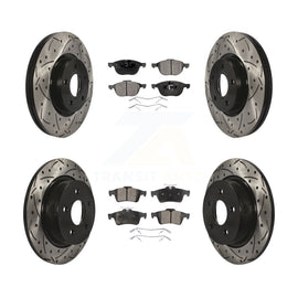Front Rear Drilled Slot Disc Brake Rotor & Ceramic Pad Kit For Ford Escape C-Max