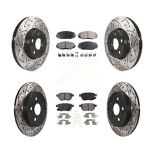 Charger l'image dans la galerie, Front Rear Drill Slot Brake Rotor Ceramic Pad Kit For Toyota Corolla Matrix Vibe