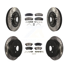 Load image into Gallery viewer, Front Rear Drilled Slot Brake Rotor Ceramic Pad Kit For Toyota Highlander Sienna