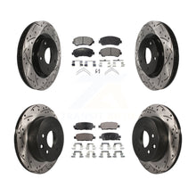Load image into Gallery viewer, Front Rear Drilled Slot Disc Brake Rotor Ceramic Pad Kit For Nissan Rogue Select