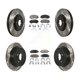 Front Rear Drill Slot Brake Rotors Ceramic Pad Kit For Nissan Sentra SE-R Spec V