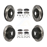 Front Rear Drill Slot Brake Rotors Ceramic Pad Kit For Nissan Sentra SE-R Spec V