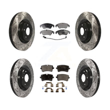 Charger l'image dans la galerie, Front Rear Drilled Slot Disc Brake Rotors Ceramic Pad Kit For Audi A6 Quattro A7
