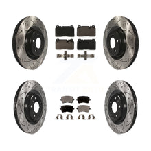 Load image into Gallery viewer, Front Rear Coated Drilled Slotted Disc Brake Rotor &amp; Ceramic Pad Kit For Audi Q5