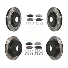 Charger l'image dans la galerie, Front Rear Drilled Slot Disc Brake Rotors Ceramic Pad Kit For Nissan Sentra Juke