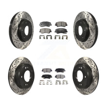 Load image into Gallery viewer, Front Rear Drill Slot Brake Rotors Ceramic Pad Kit For Hyundai Elantra Kia Forte